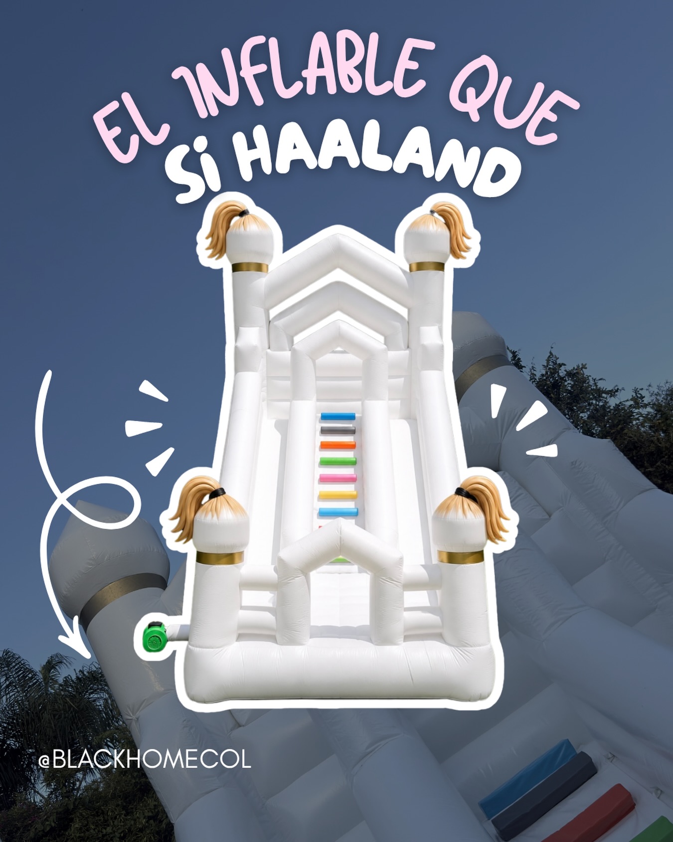 El inflable que HAALAND para toda la familia. 🤍😅😀🤍
@blackhomecol 

#marketing #mundial2026 #Haaland #tendencia